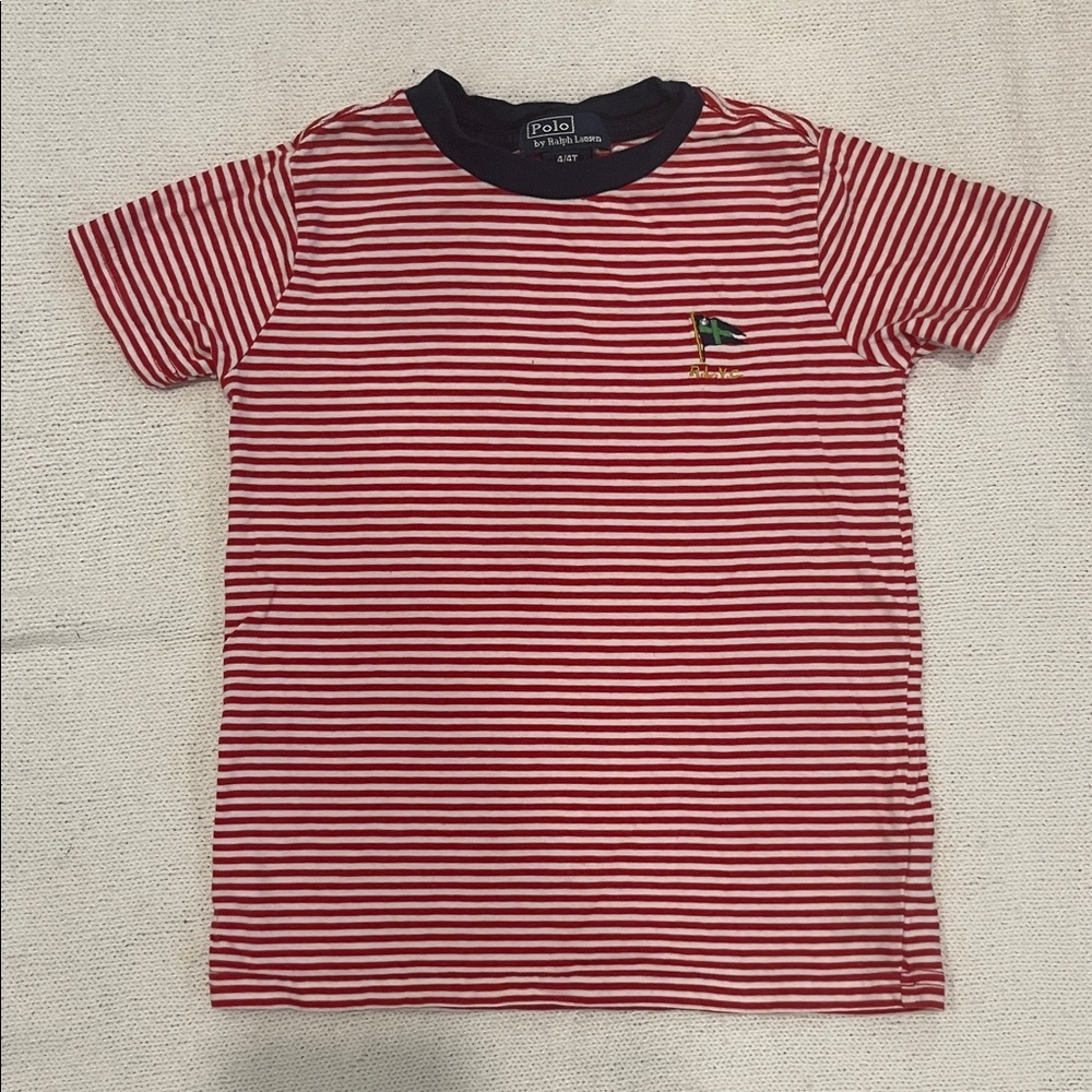 Polo by Ralph Lauren Kids 4/4T Red and White Striped Tee